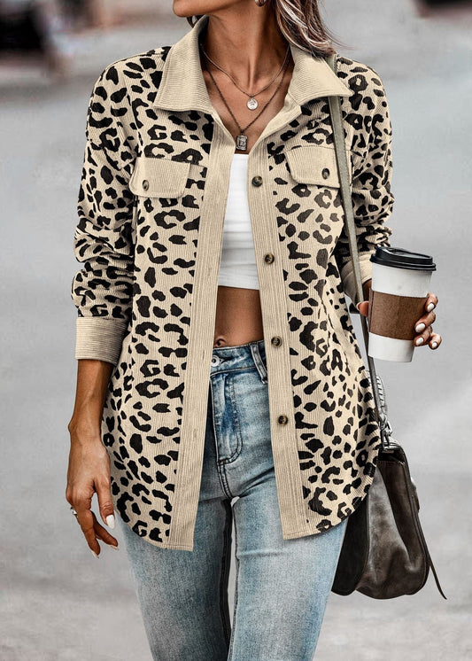 Leopard Print Jacket for Women – Stylish Animal Print Outerwear for Fall