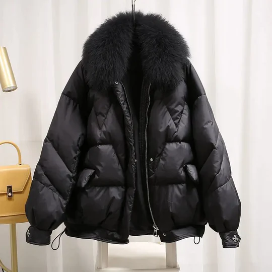 Women's Padded Jacket – Stylish Warm Coat with Hood for Winter Fashion