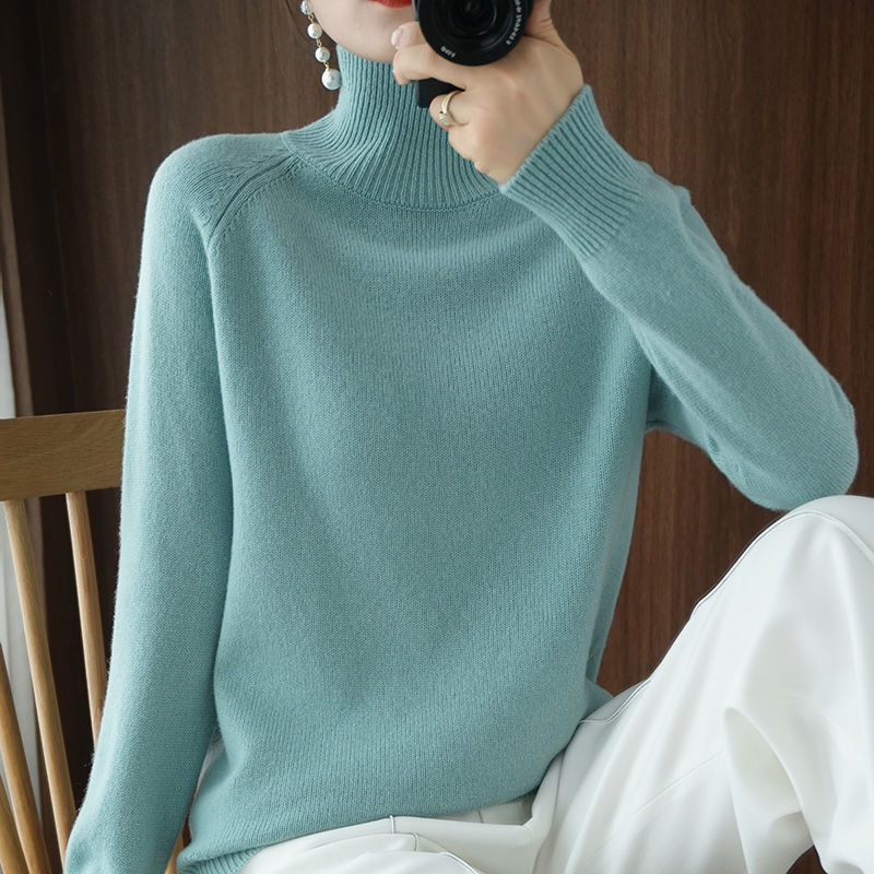 Women's Roll Neck Jumper – Elegant Knit Sweater for Winter Fashion