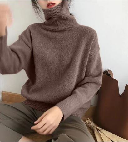 Women's Roll Neck Jumper – Elegant Knit Sweater for Winter Fashion