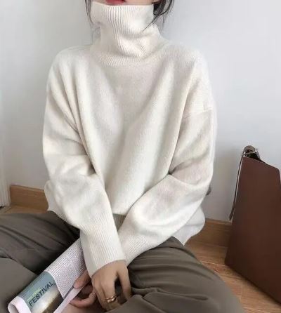 Women's Roll Neck Jumper – Elegant Knit Sweater for Winter Fashion