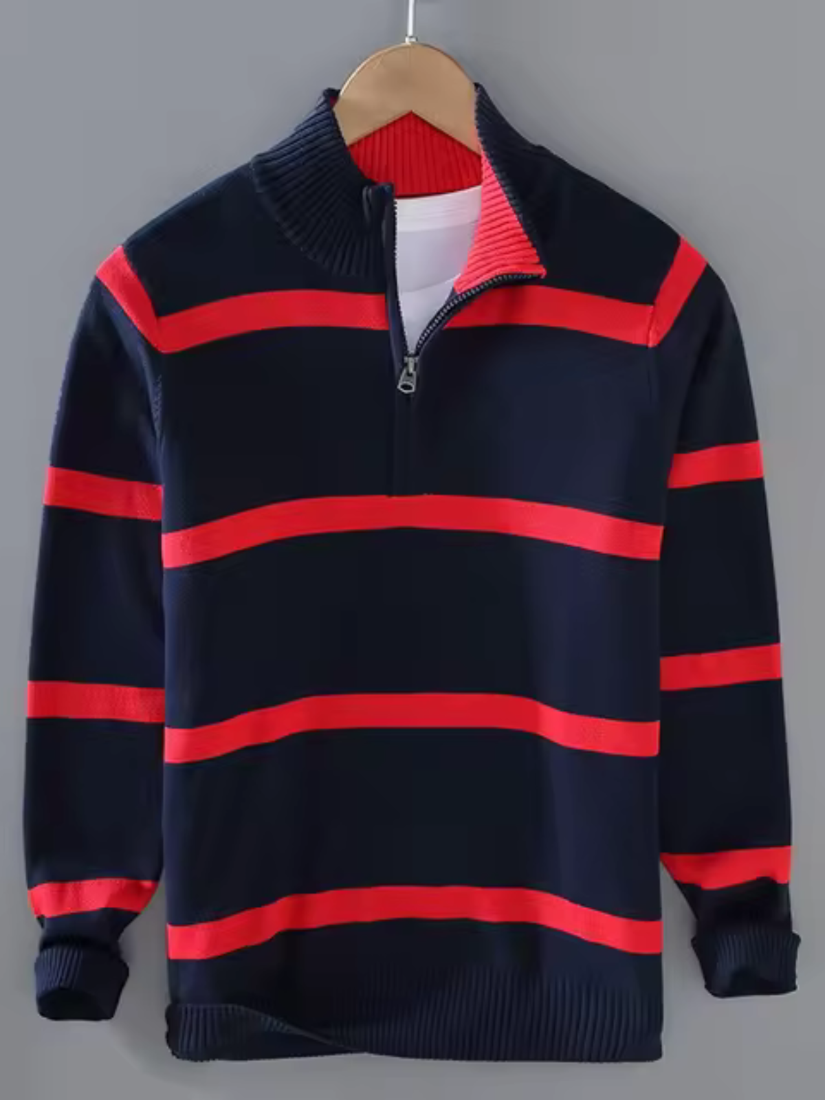 Men's Striped Jumper – Stylish Knit Sweater for Casual and Smart Wear