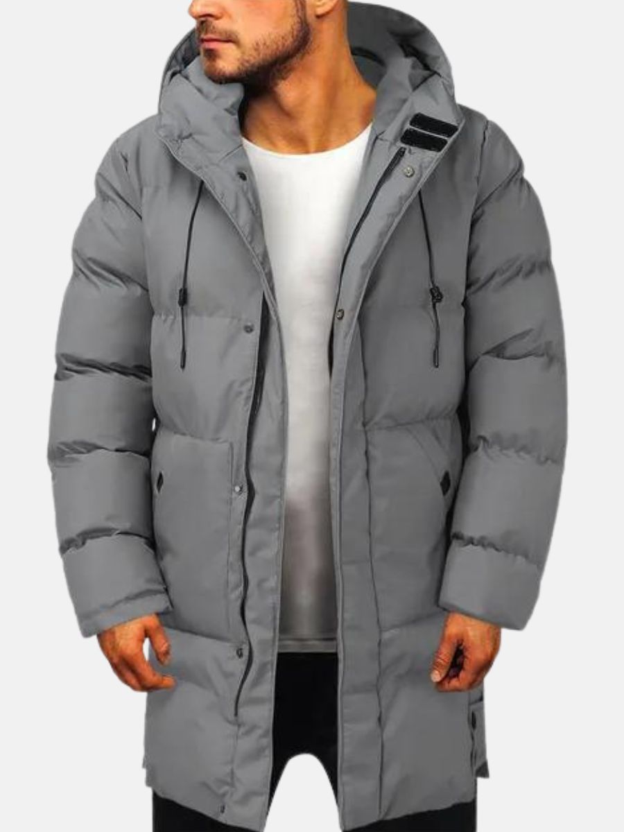 Parka Jacket Men – Warm Waterproof Winter Coat with Hood and Pockets