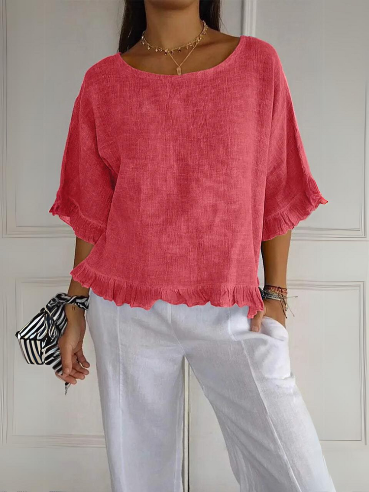 Ruffled Blouse for Women – Stylish Lightweight Top with Elegant Design