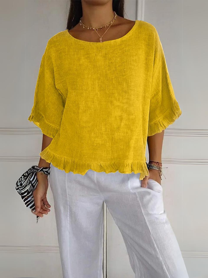 Ruffled Blouse for Women – Stylish Lightweight Top with Elegant Design