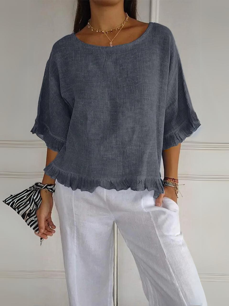 Ruffled Blouse for Women – Stylish Lightweight Top with Elegant Design