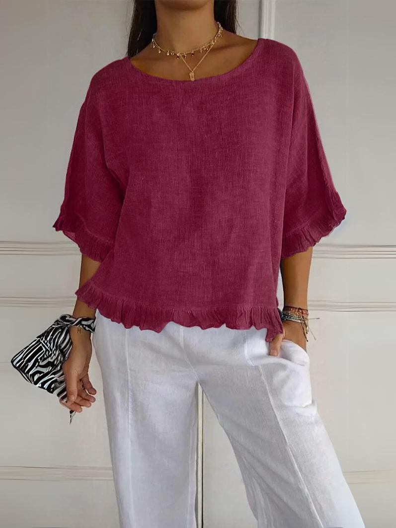 Ruffled Blouse for Women – Stylish Lightweight Top with Elegant Design