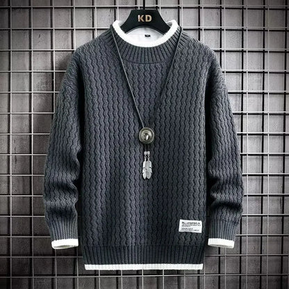 Men's Knitted Sweater – Soft Cozy Pullover for Casual Winter Style