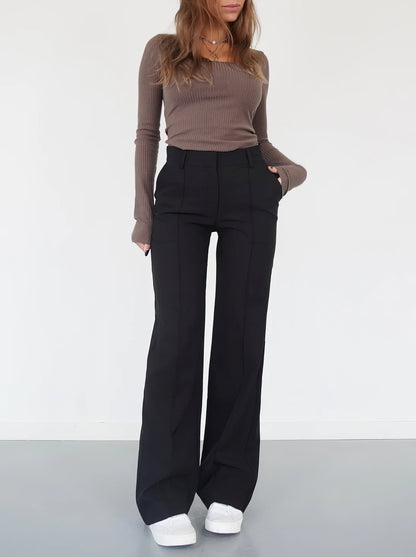 High-Waisted Trousers Women – Chic Tailored Pants for Work, Casual & Evening