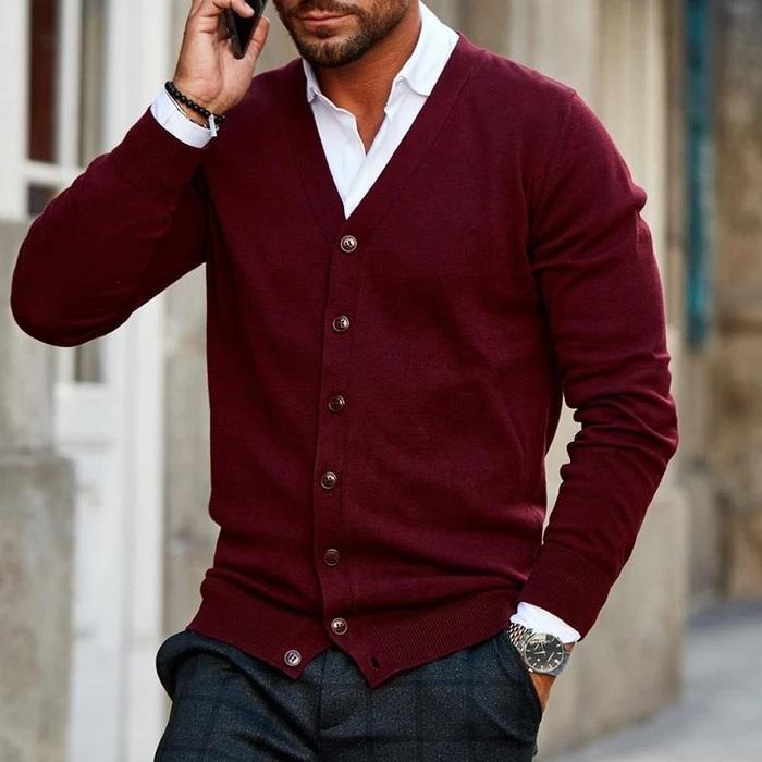 Men's Classic Cardigan – Stylish Knit Sweater for Casual and Formal Wear