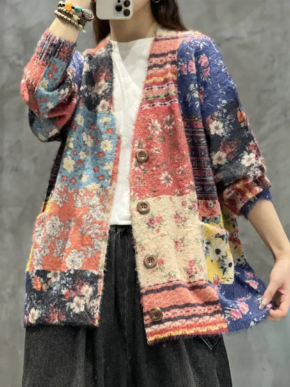 Floral Cardigan Women – Lightweight Knit Sweater for Spring & Summer Style