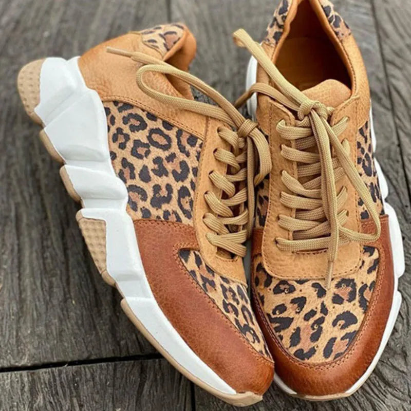 Women's Leopard Print Trainers – Stylish Athletic Sneakers for Casual Wear