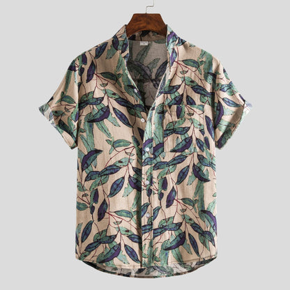 Men's Patterned Shirt – Stylish Casual Top with Short Sleeves and Breathable Fabric