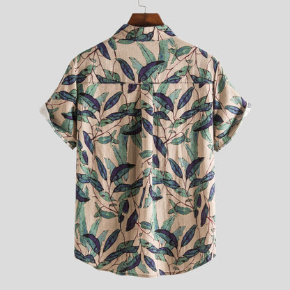 Men's Patterned Shirt – Stylish Casual Top with Short Sleeves and Breathable Fabric