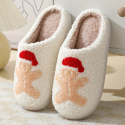 Christmas Slippers for Women – Cozy Fleece Holiday Footwear with Non-Slip Sole