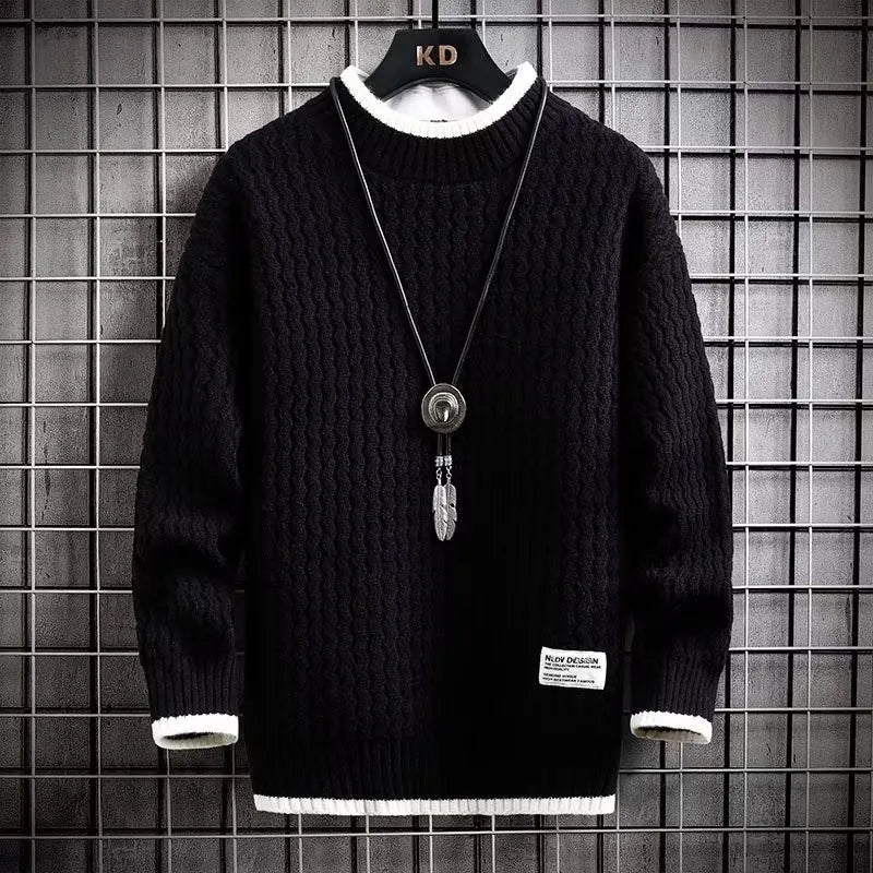 Men's Knitted Sweater – Soft Cozy Pullover for Casual Winter Style