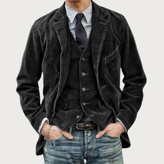 Men's Casual Blazer – Stylish Corduroy Jacket for Smart Casual Occasions