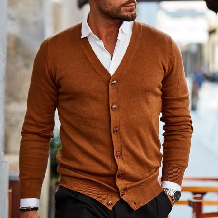 Men's Classic Cardigan – Stylish Knit Sweater for Casual and Formal Wear