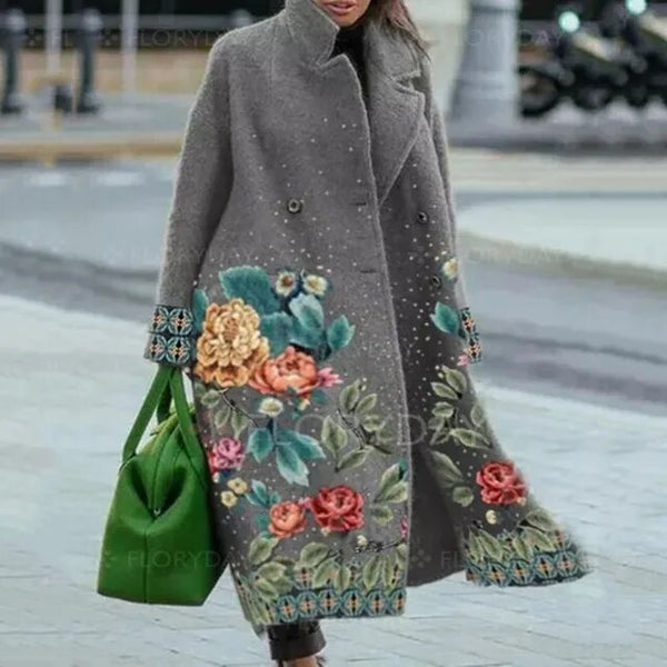 Floral Coat for Women – Elegant Lightweight Jacket with Stylish Design