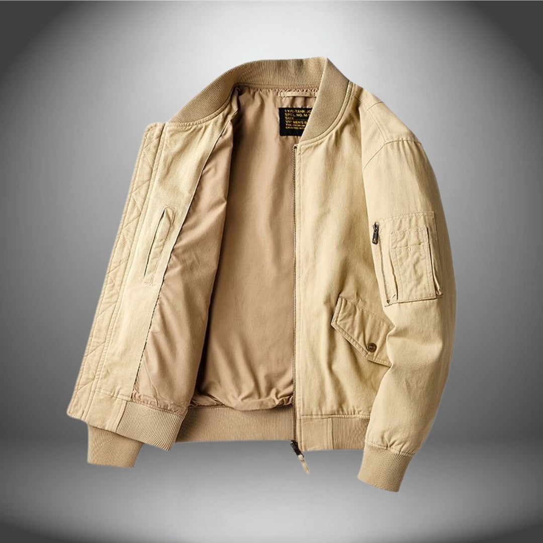 Men's Bomber Jacket – Stylish Lightweight Flight Jacket for Casual Wear