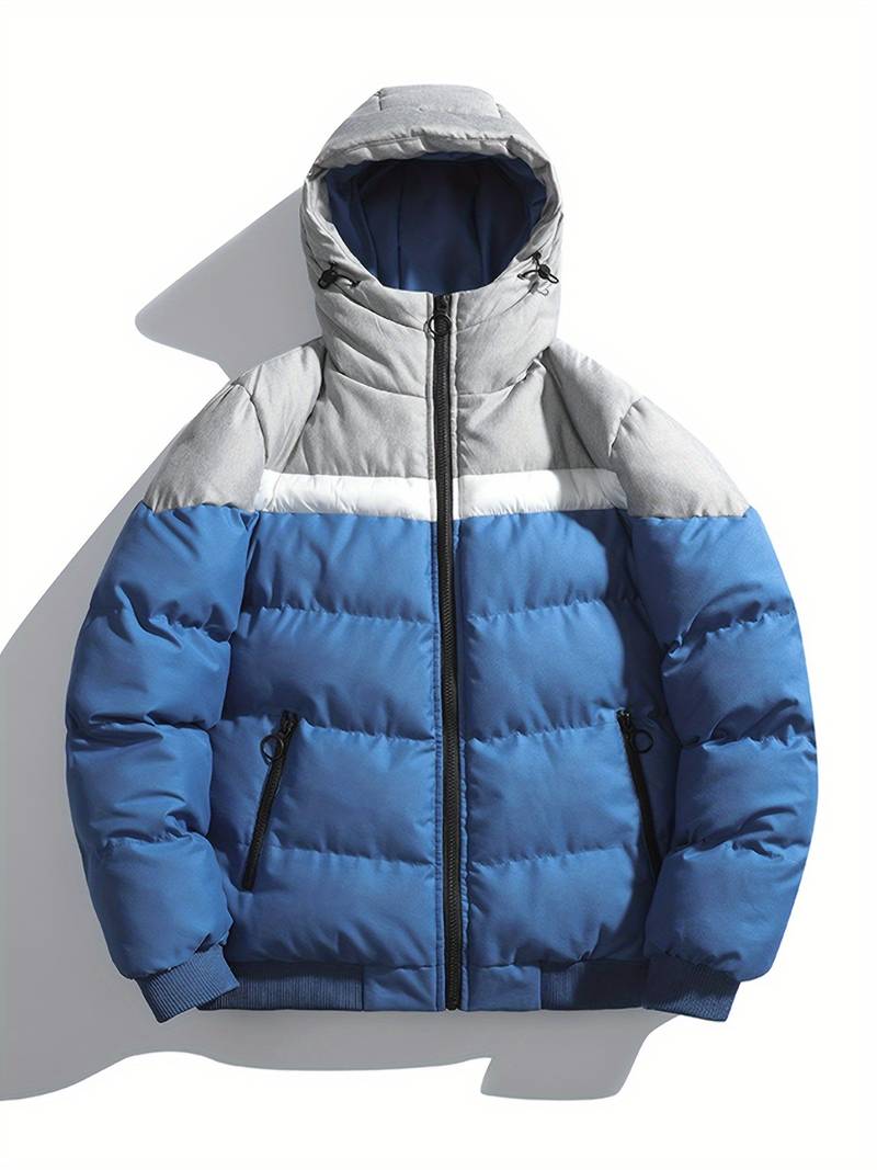 Padded Jacket for Men – Warm Insulated Coat with Hood for Winter Wear