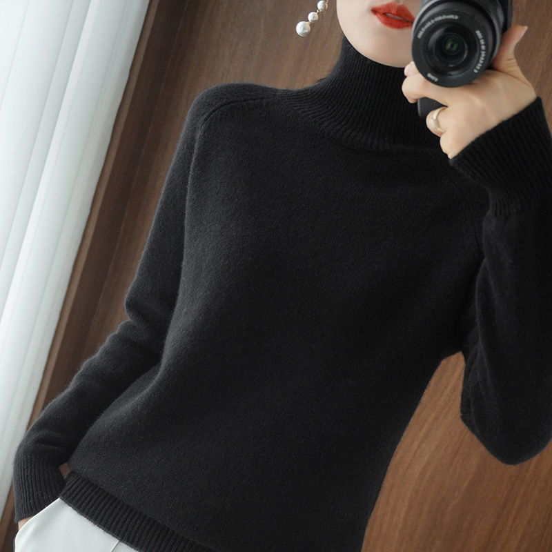 Women's Roll Neck Jumper – Elegant Knit Sweater for Winter Fashion