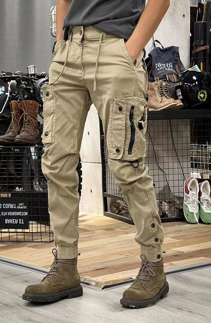 Men's Cargo Trousers – Durable Utility Pants with Pockets for Outdoor Wear