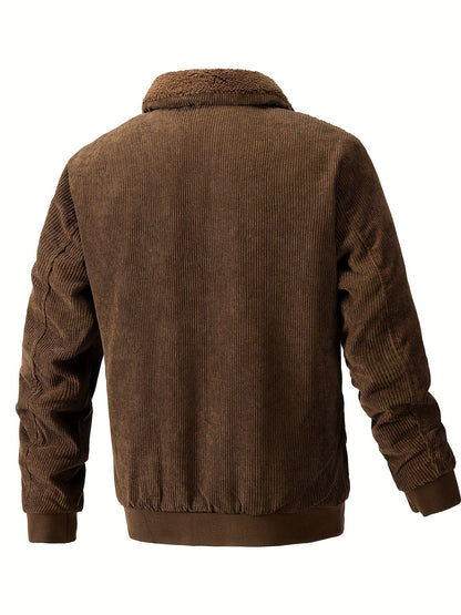 Men's Fleece Jacket High Collar – Warm Lightweight Outdoor Layering Wear