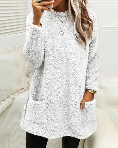 Women's Casual Pullover with Pockets – Cozy Knit Sweater for Everyday Wear