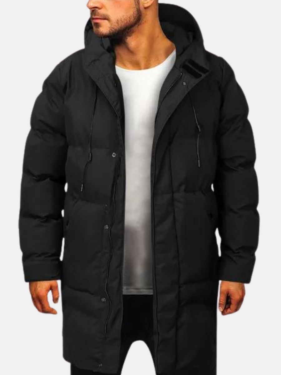 Parka Jacket Men – Warm Waterproof Winter Coat with Hood and Pockets