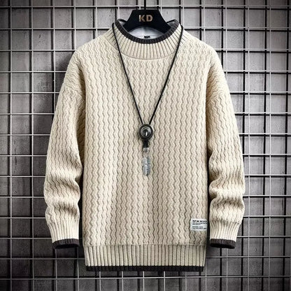 Men's Knitted Sweater – Soft Cozy Pullover for Casual Winter Style