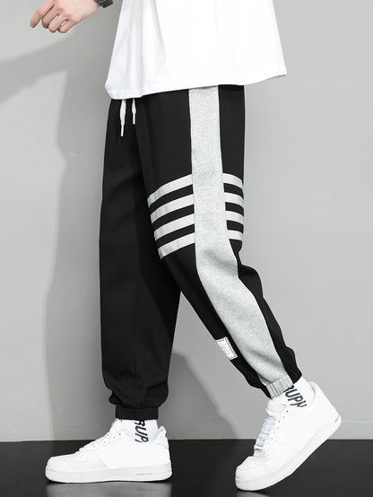 Men's Striped Sweatpants – Comfortable Casual Joggers for Gym and Lounge