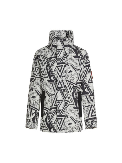 Men's Hooded Geometric Jacket – Stylish Lightweight Outerwear for Casual Wear