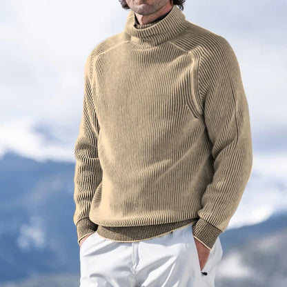 Men's Roll Neck Jumper – Elegant Knit Sweater for Casual and Smart Wear