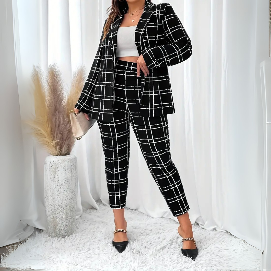 Women's Blazer Set – Stylish Tailored Blazer and Pants for Office & Casual Wear