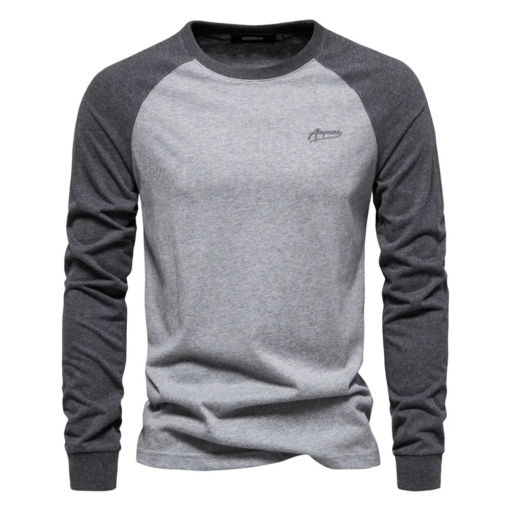 Men's Long-Sleeved Crew Neck Jumper – Cozy Knit Sweater for Casual Wear