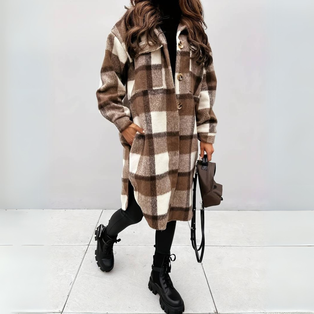 Stylish Women's Coat – Elegant Longline Outerwear for Winter Fashion