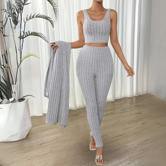 Leisure Set for Women – 3-Piece Comfortable Outfit for Casual Wear