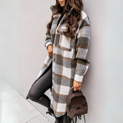 Stylish Women's Coat – Elegant Longline Outerwear for Winter Fashion