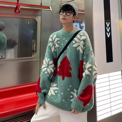 Christmas Jumper for Men – Cozy Relaxed Fit Holiday Sweater