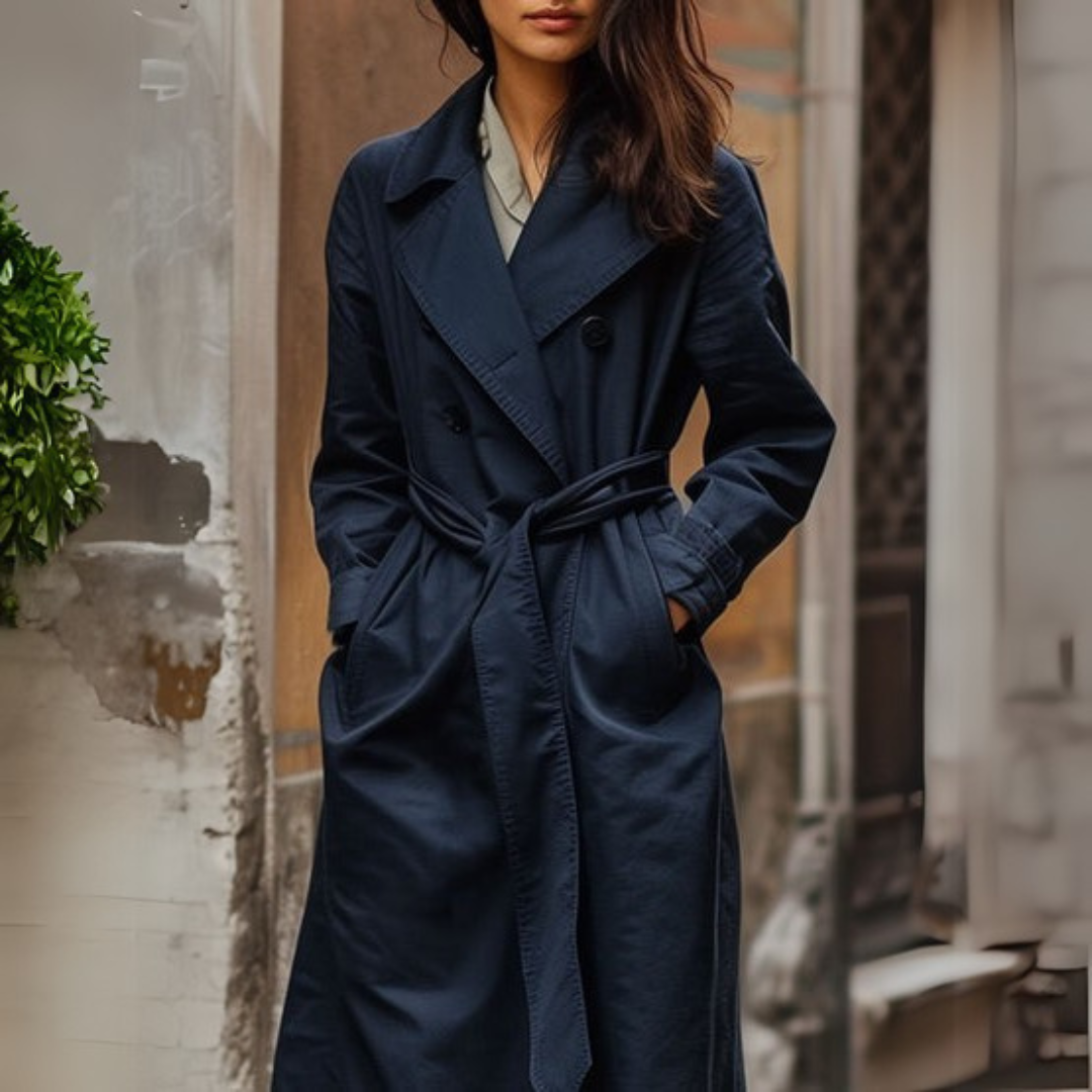 Women's Belted Coat – Relaxed Fit, Stylish Outerwear for Fall & Winter