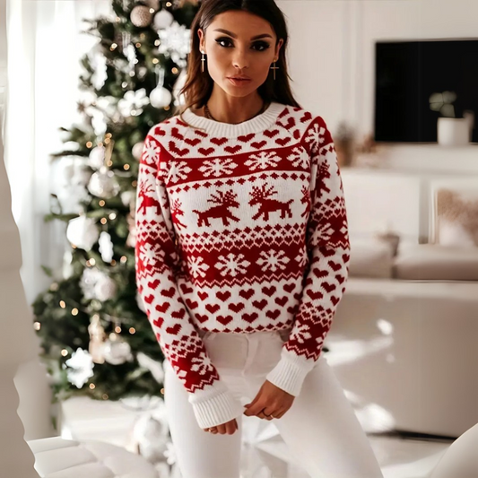 Christmas Jumper for Women – Elegant Knit Sweater with Festive Design