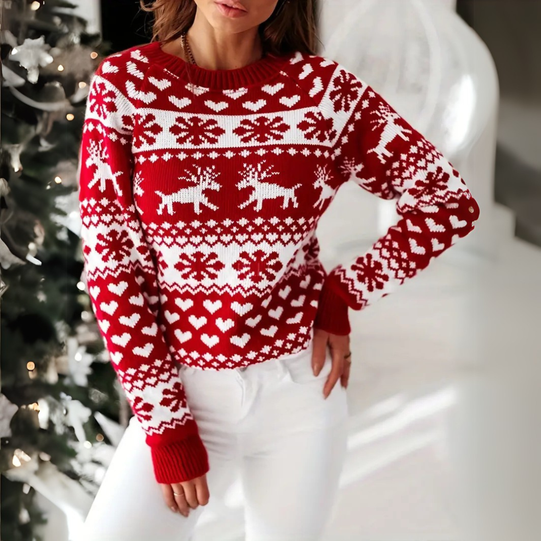 Christmas Jumper for Women – Elegant Knit Sweater with Festive Design