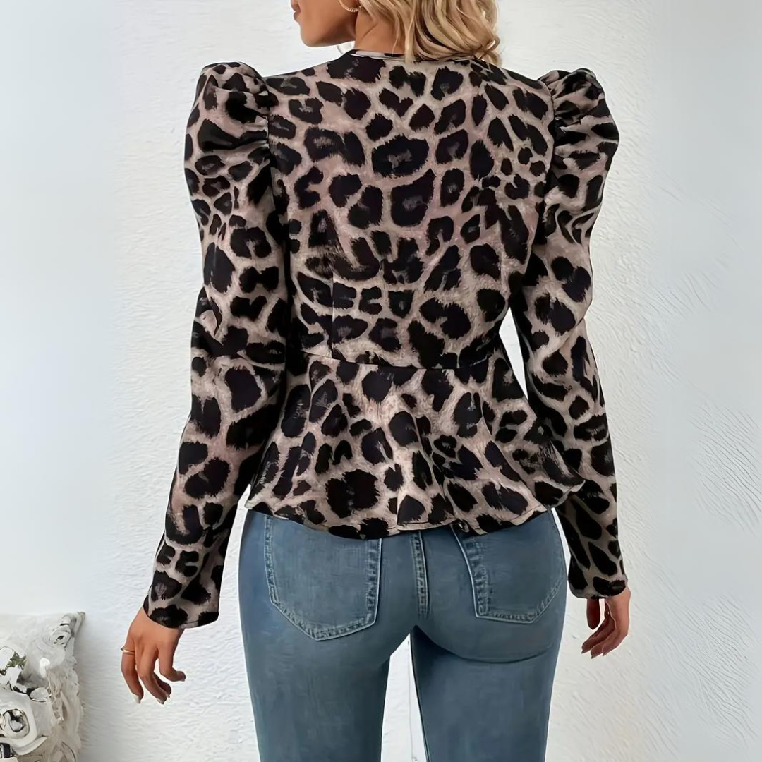 Women's Blazer – Stylish Leopard Print Jacket for Work or Casual Wear