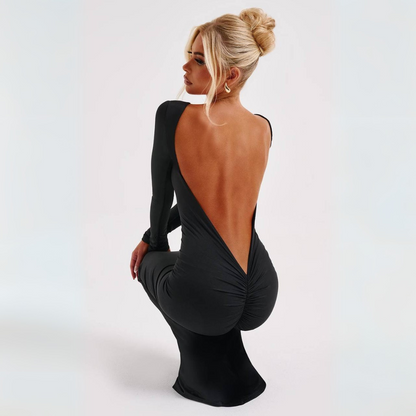 Long Backless Dress Women – Elegant Sleeveless Maxi Dress for Special Occasions