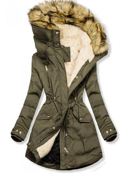 Winter Jacket for Women – Padded Warm Coat with Hood and Stylish Design