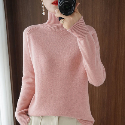 Women's Roll Neck Jumper – Elegant Knit Sweater for Winter Fashion