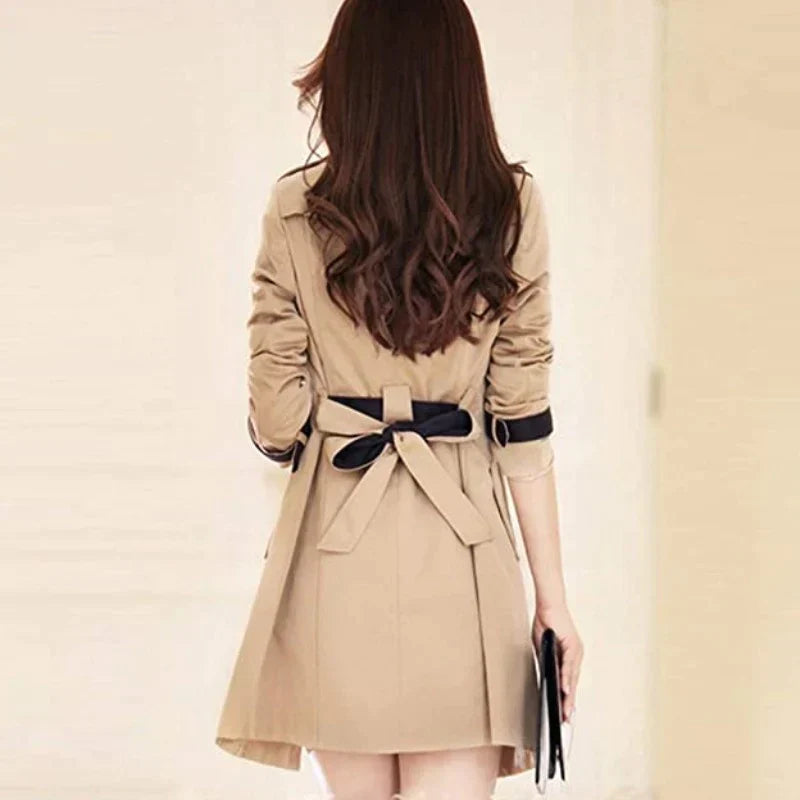 Women's Fashion Coat – Stylish Warm Outerwear with Pockets and Belt