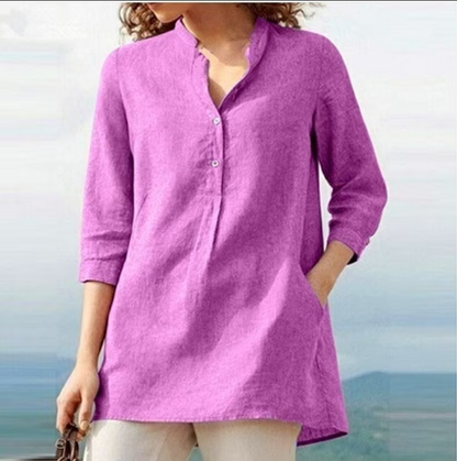 Casual Blouse for Women – Lightweight Cotton Top with Stylish Design for Everyday Wear