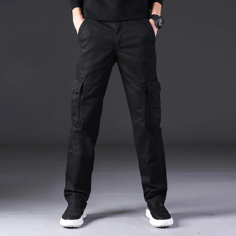 Men's Cargo Trousers – Casual Lightweight Pants with Pockets for Outdoor Wear